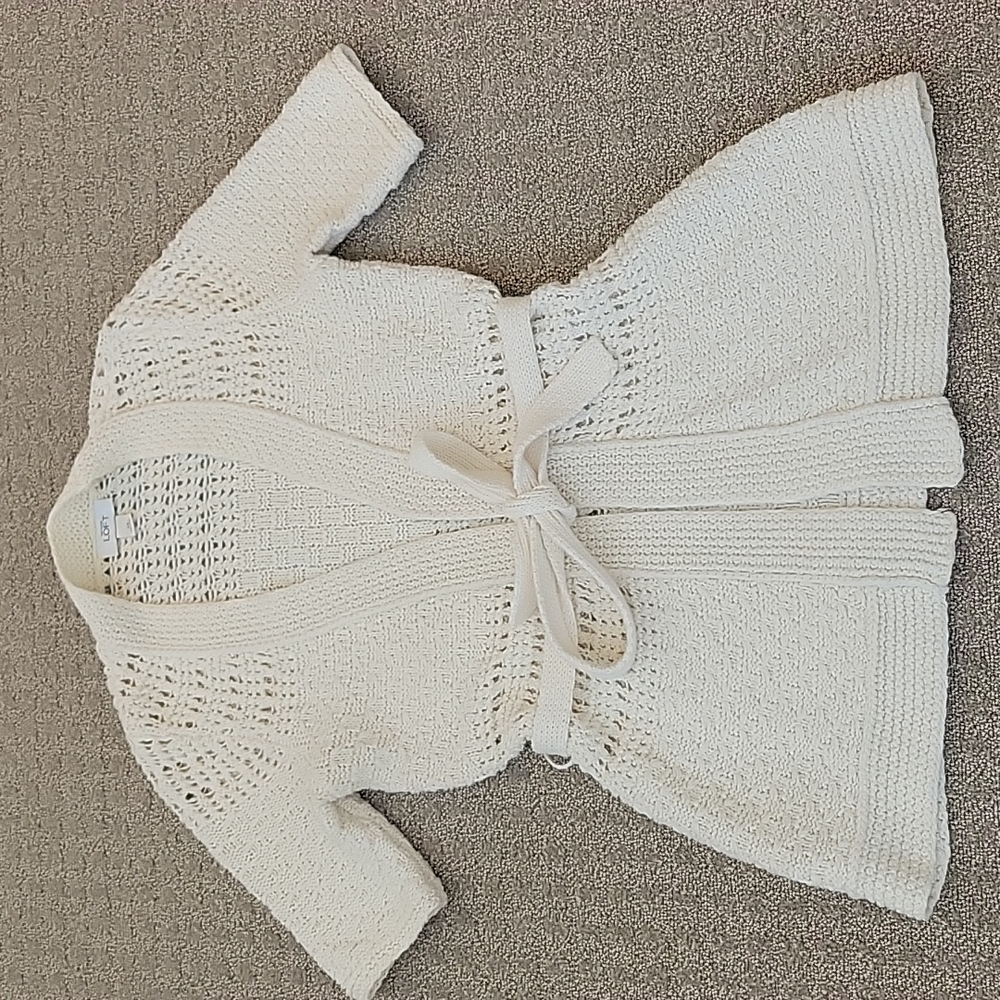 Ann Taylor LOFT Crochet Sweater, Cream, Sz: XS, EUC